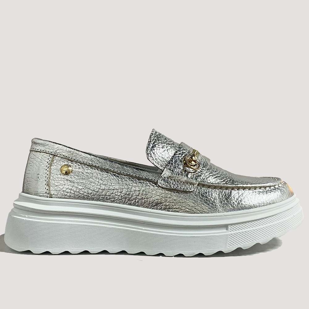 Mammamia 3280 Kadın Casual Ayakkabı - Gümüş - 38