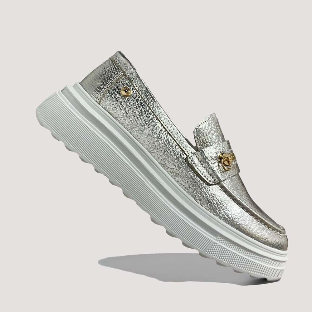 Mammamia 3280 Kadın Casual Ayakkabı - Gümüş - 38