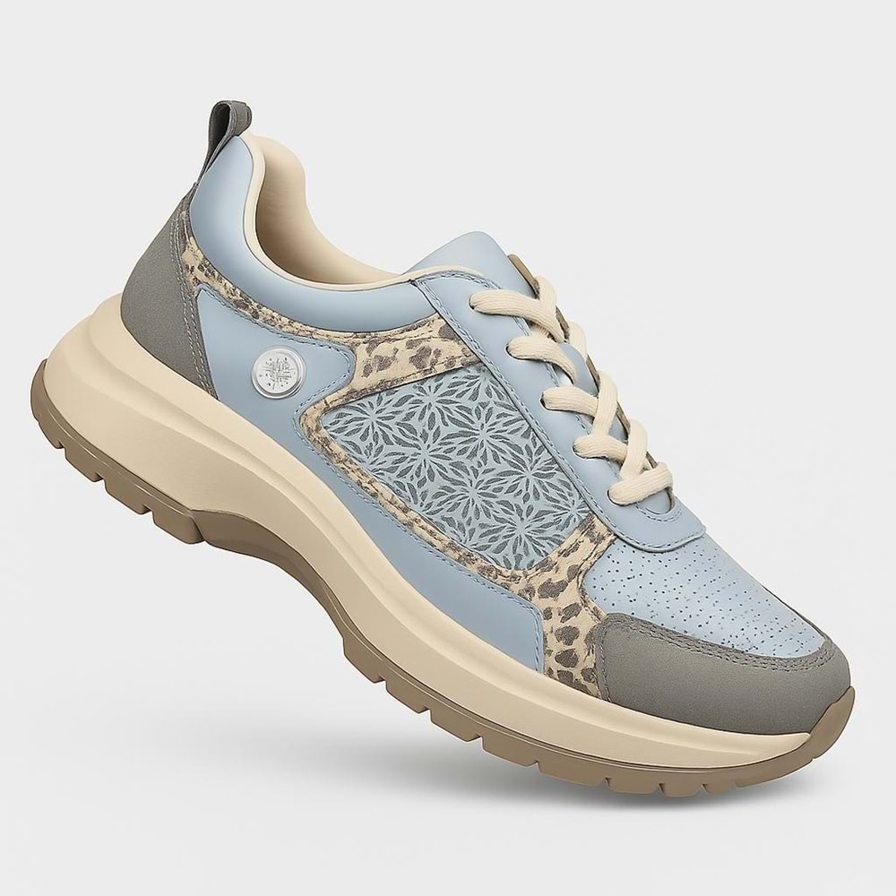 Mammamia 7325-LX Kadın Gri Günlük Ayakkabı - Bej - 38