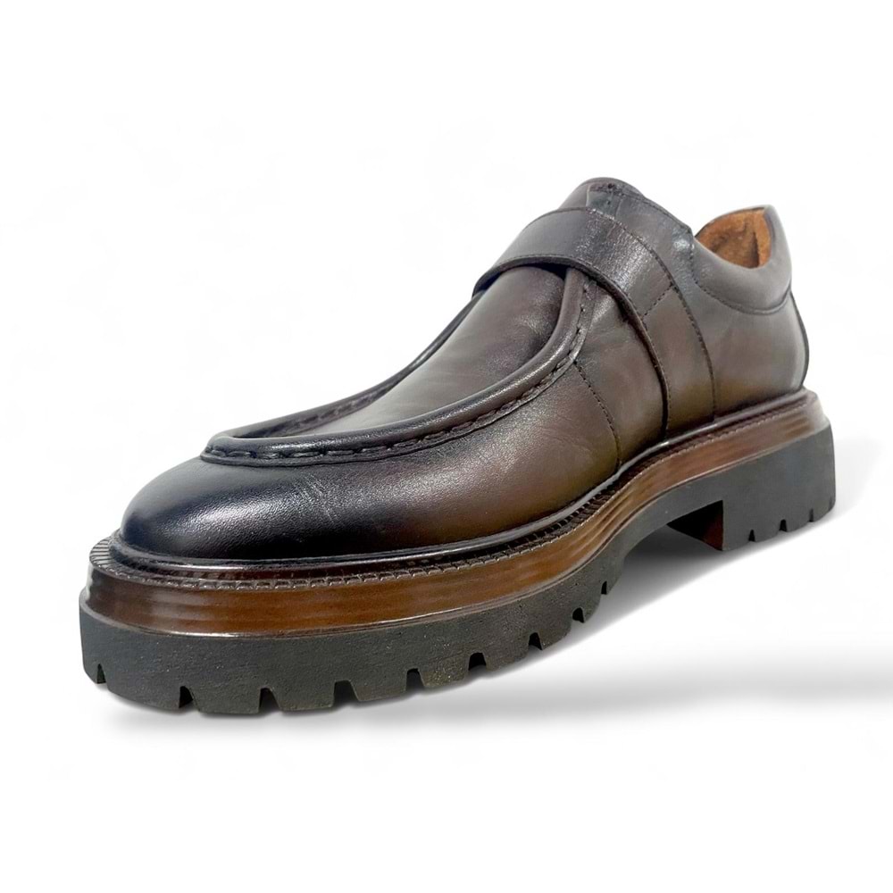Erkek Deri Casual Ayakkabı C22518 - Kahve - 41