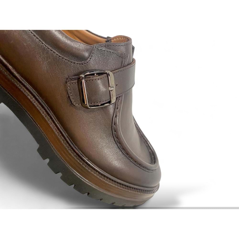 Erkek Deri Casual Ayakkabı C22518 - Kahve - 44