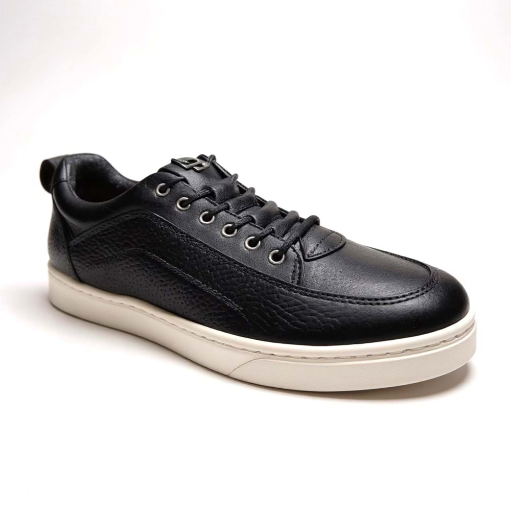 Erkek Deri Bağcıksız Comfort Casual Ayakkabı C11764 - Siyah - 40