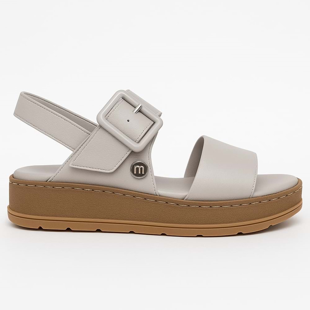 Kadın Deri Comfort Sandalet D25YS-2375 - Gri - 37