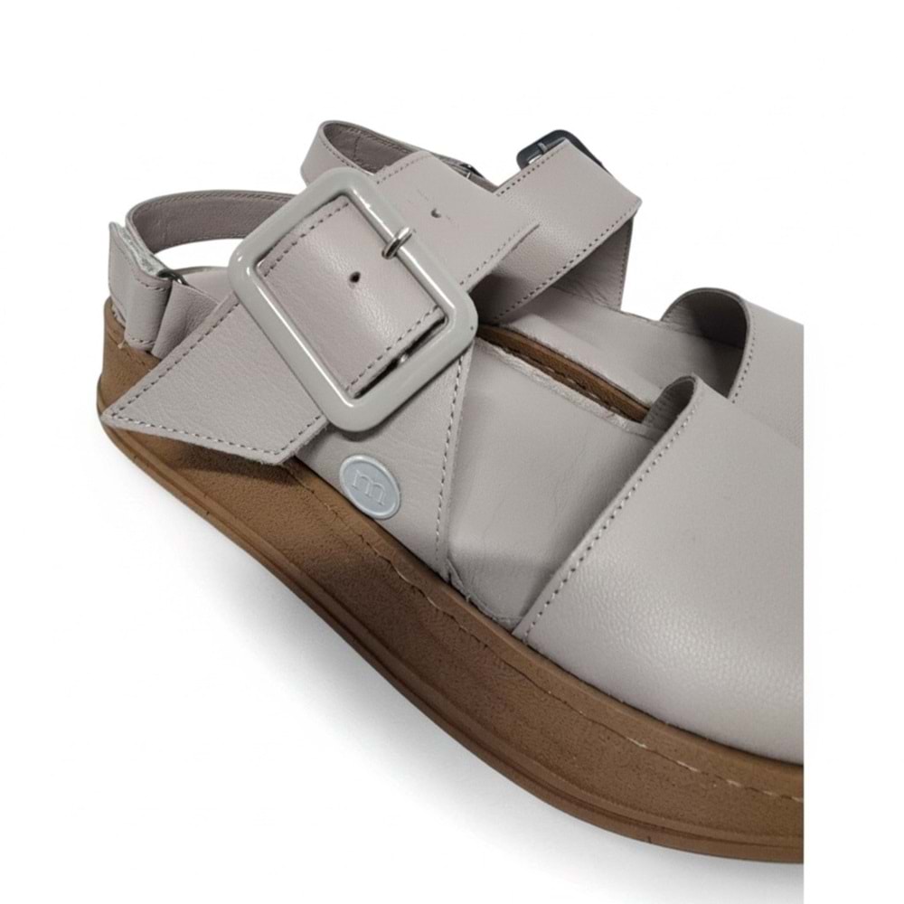 Kadın Deri Comfort Sandalet D25YS-2375 - Gri - 39