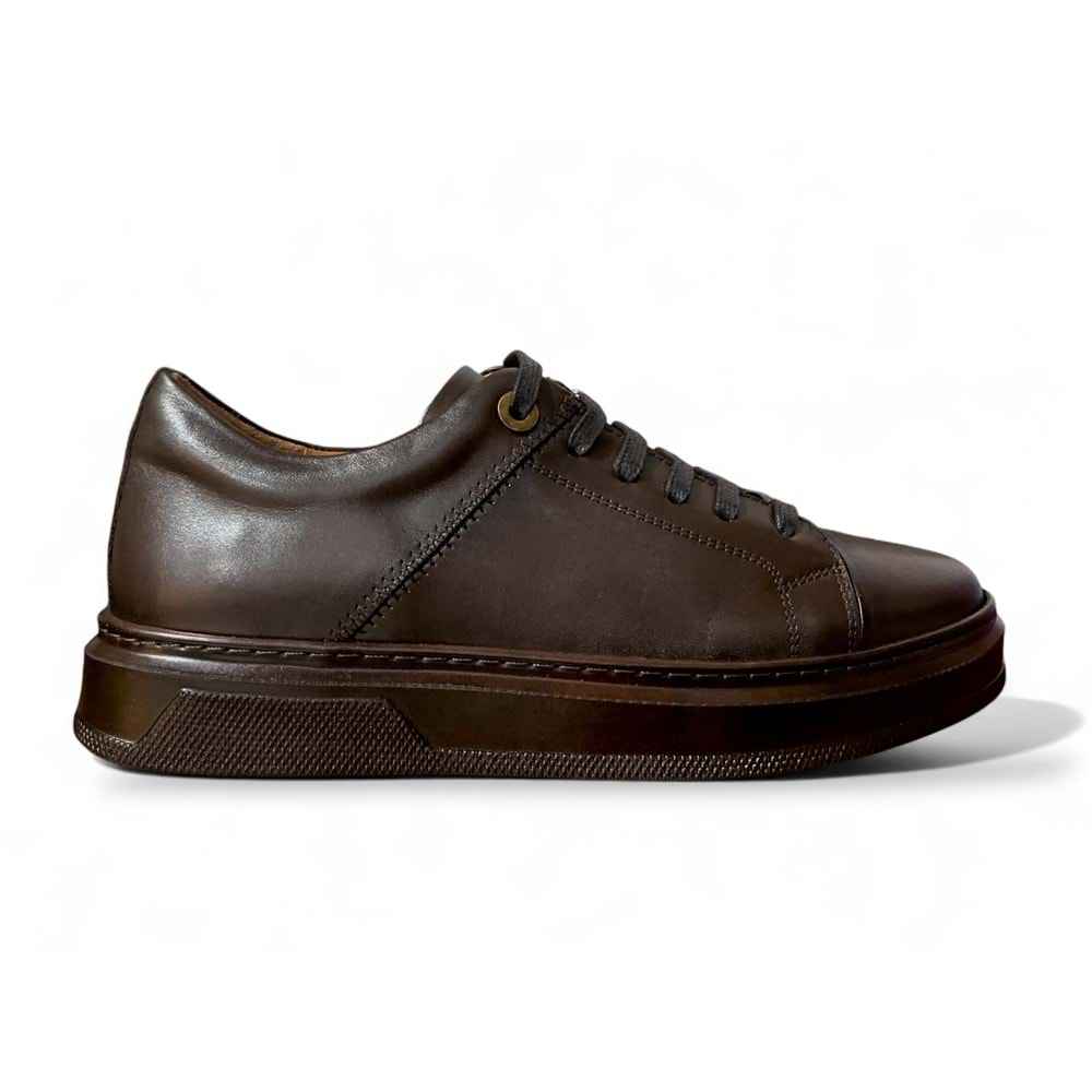 Erkek Münih Deri Casual Ayakkabı C26401 - Kahve - 41