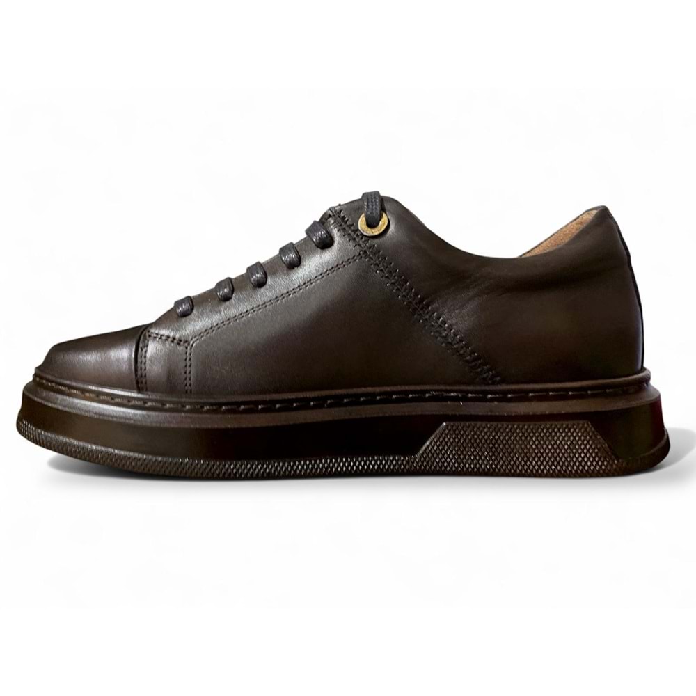 Erkek Münih Deri Casual Ayakkabı C26401 - Kahve - 41