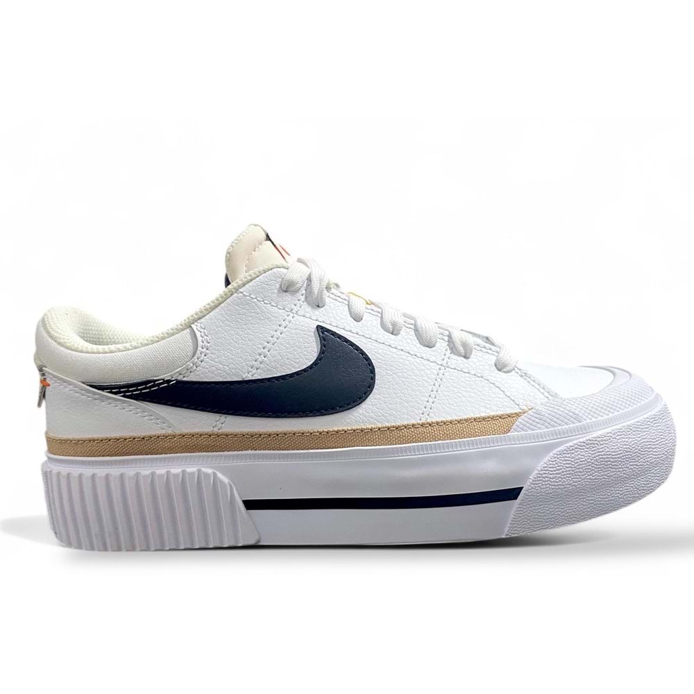 Nike Court Legacy Lift Kadın Spor Ayakkabı - Beyaz-Gold - 40