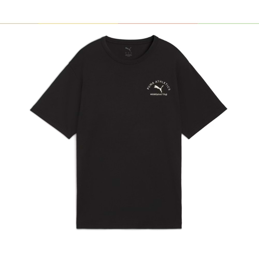 Puma Class Relaxed Tee 688130 01 Unisex Tişört - Siyah - M
