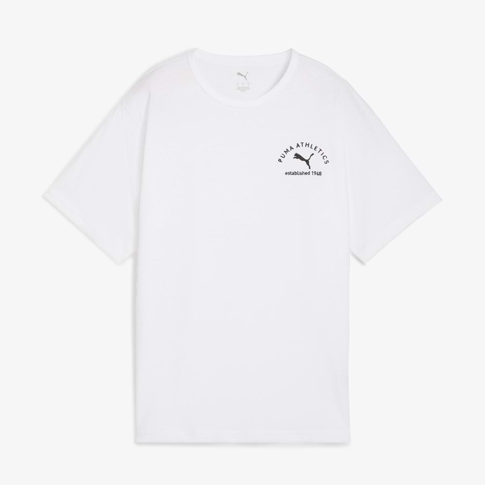 Puma Class Relaxed Tee 688130 02 Unisex Tişört - Beyaz - L