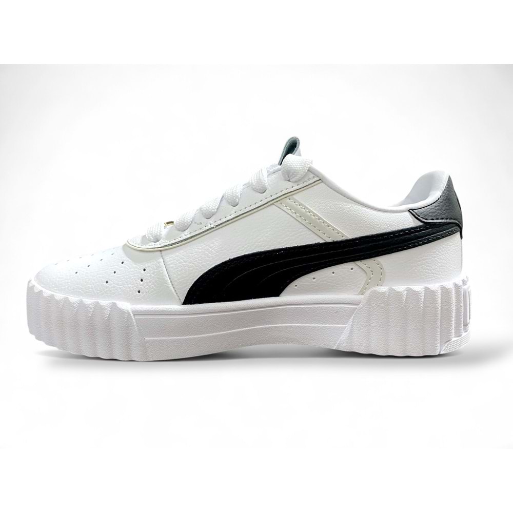 Puma Carina 0.3 Luxe 400724 03 Kadın Spor Ayakkabı - Beyaz-Siyah - 37