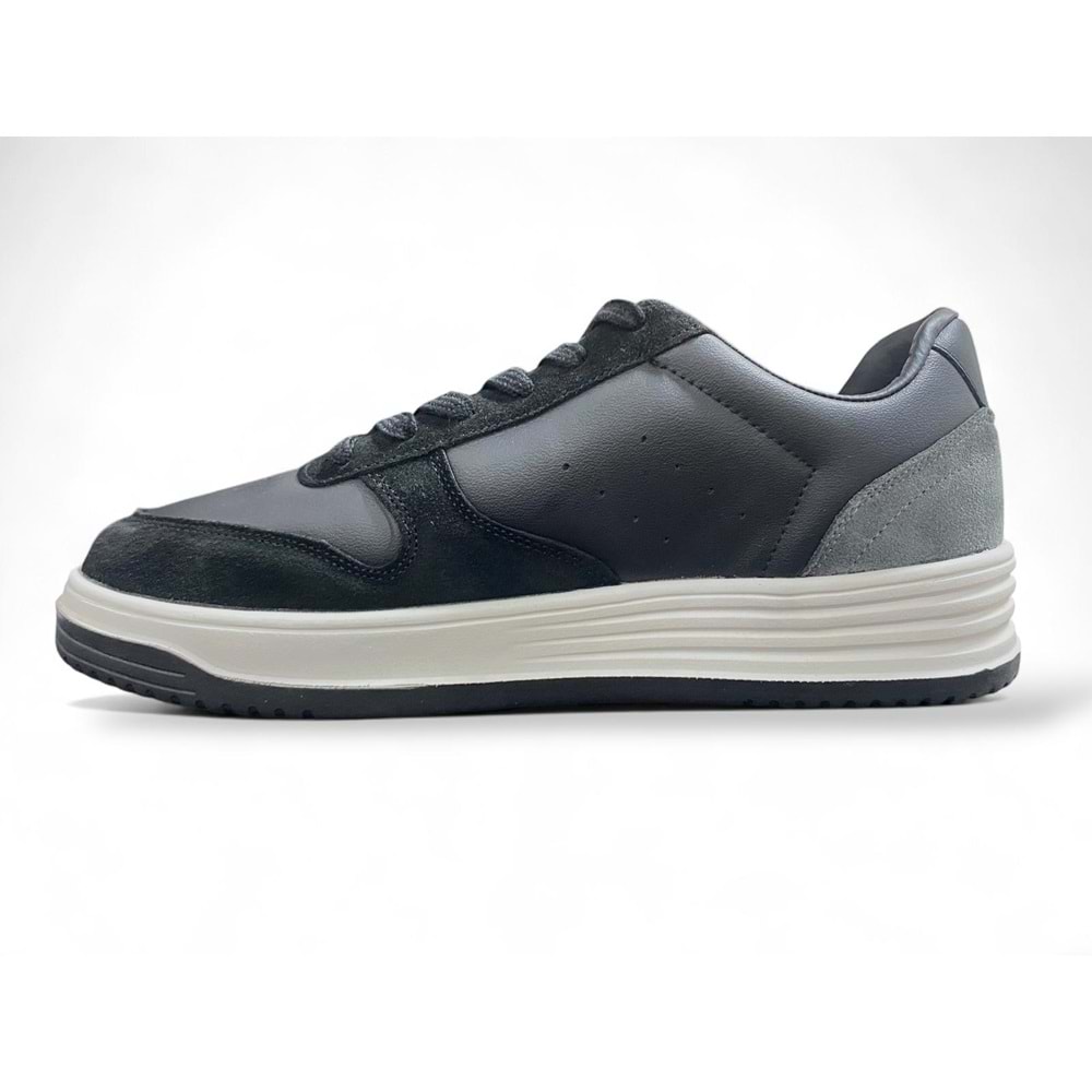 Cluj M 101 24212 Erkek Spor Ayakkabı - Siyah-Beyaz - 40