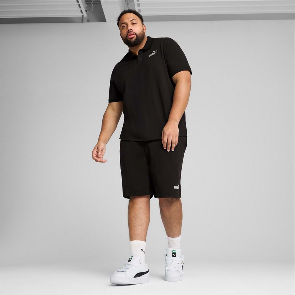 Puma No.1 Logo Pique Polo Erkek Tişört - Siyah - L