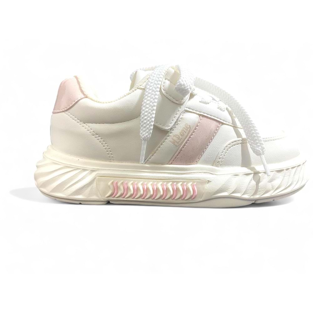 M.P 252-3521 Casual Spor Çocuk Ayakkabı - Beyaz-Pembe - 33