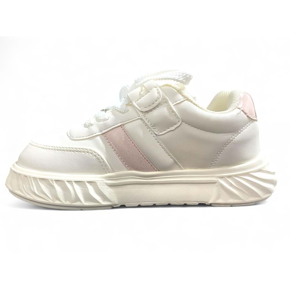 M.P 252-3521 Casual Spor Çocuk Ayakkabı - Beyaz-Pembe - 33