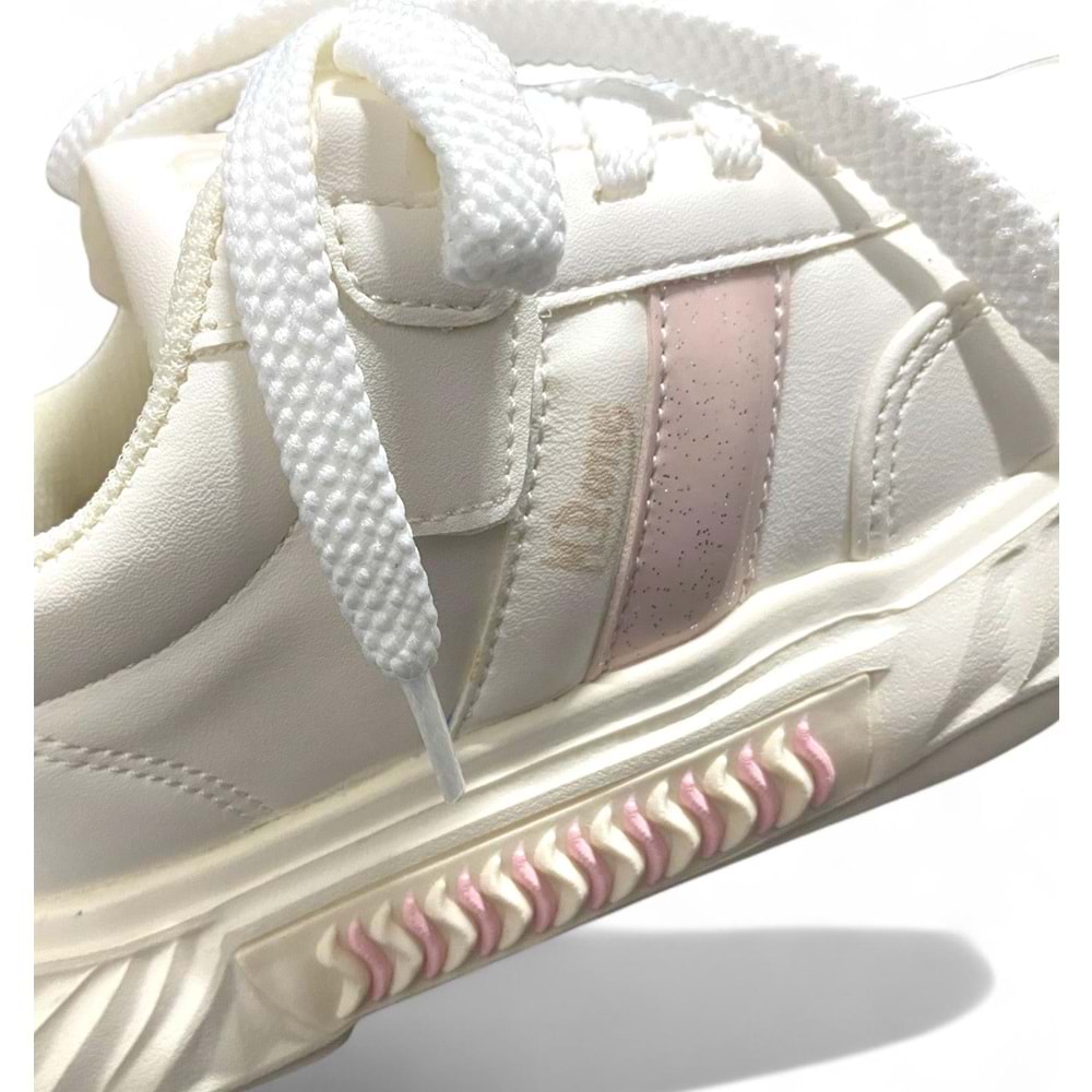 M.P 252-3521 Casual Spor Çocuk Ayakkabı - Beyaz-Pembe - 33