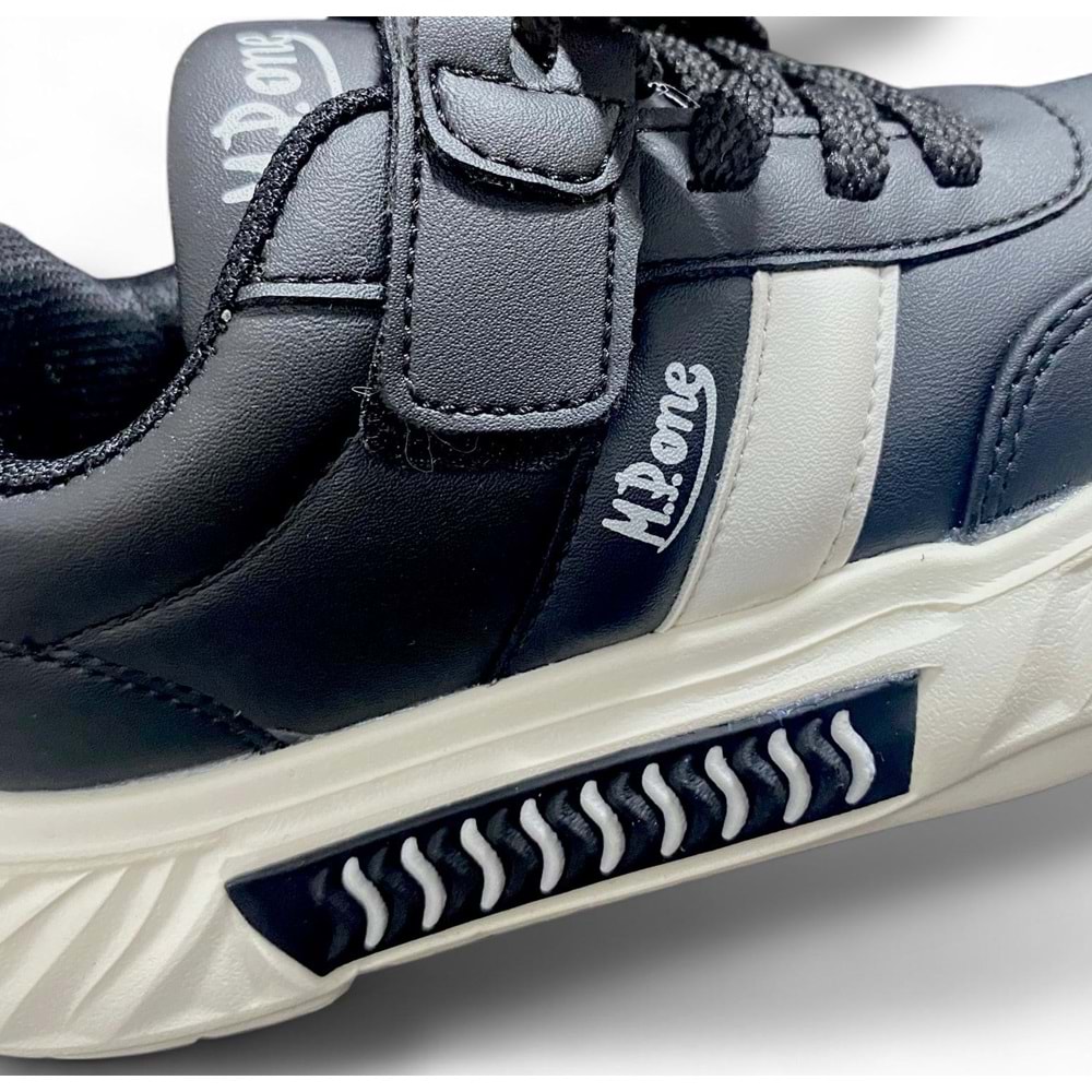 M.P 252-3521 Casual Spor Çocuk Ayakkabı - Siyah-Beyaz - 33