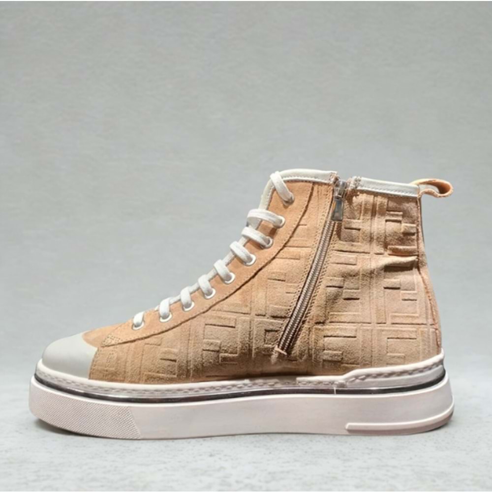 Luciano Bellini Deri Bot BC26903 - Krem - 41