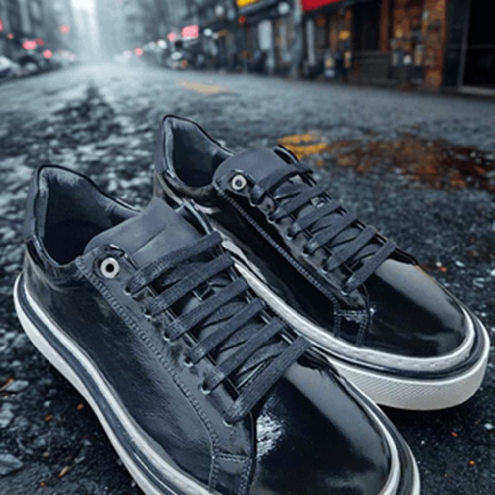 Erkek Deri Casual Ayakkabı E7206 - Siyah - 42