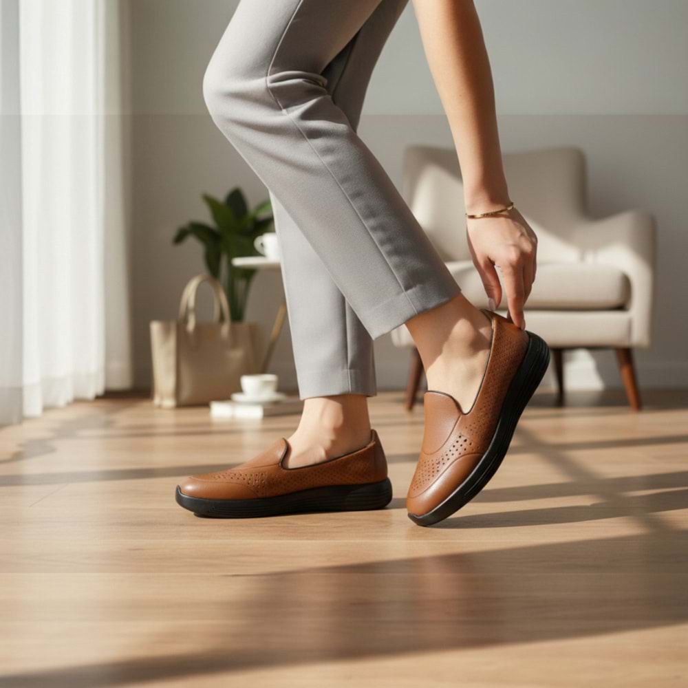 Kadın Deri Günlük Ayakkabı 4218 - Taba - 40