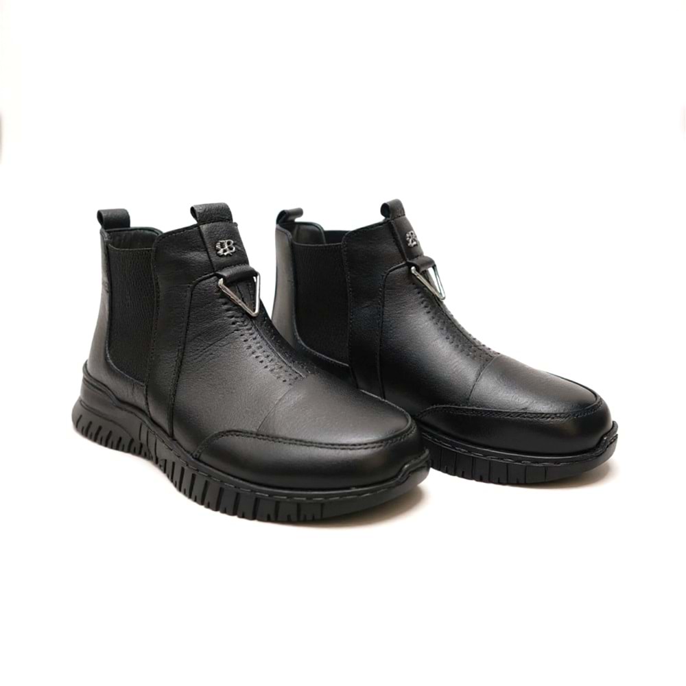 Kadın Deri Günlük Bot 1453 - Siyah - 38