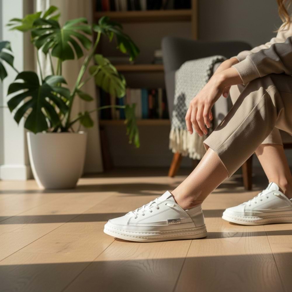 Kadın Deri Günlük Ayakkabı 260752 - Beyaz - 37