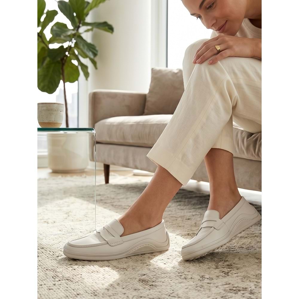 Kadın Deri Comfort Günlük Ayakkabı 260700 - Bej - 40