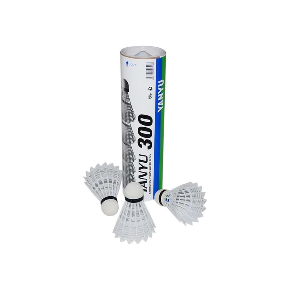Yanyu 300 Badminton Topu Nylon Shuttlecock 6x - Beyaz - STANDART