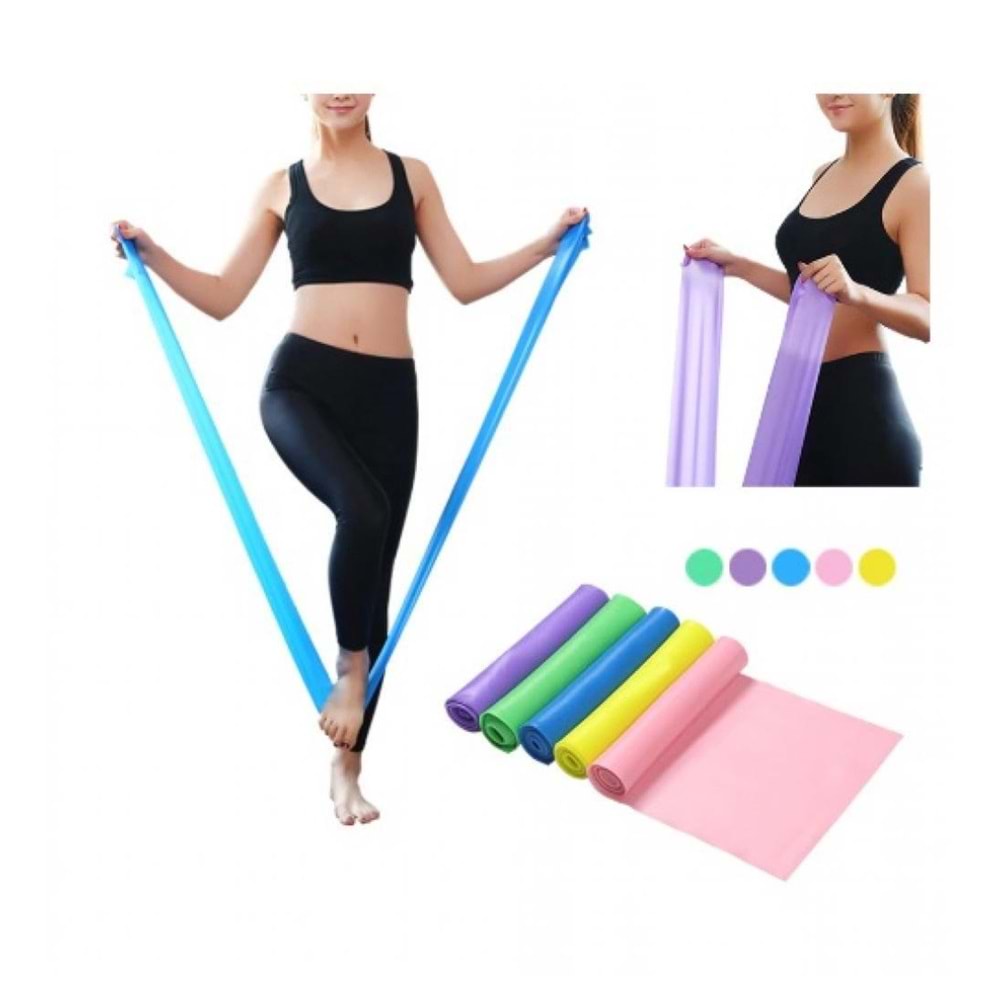 Pilates Bandı 150x15 - Mavi - STANDART