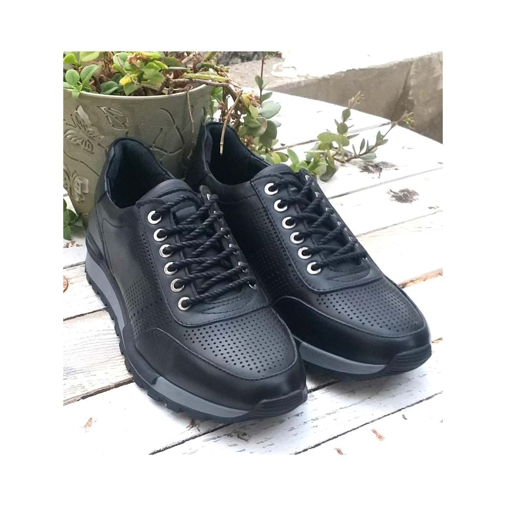 Erkek Deri Günlük Ayakkabı 13004 - Siyah - 40