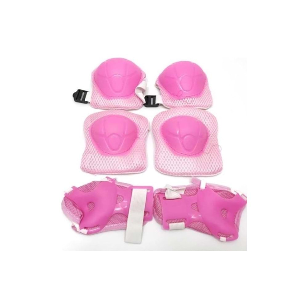Sports Helmet Çocuk Dizlik Dirseklik Set YLD44 - Pembe - STANDART