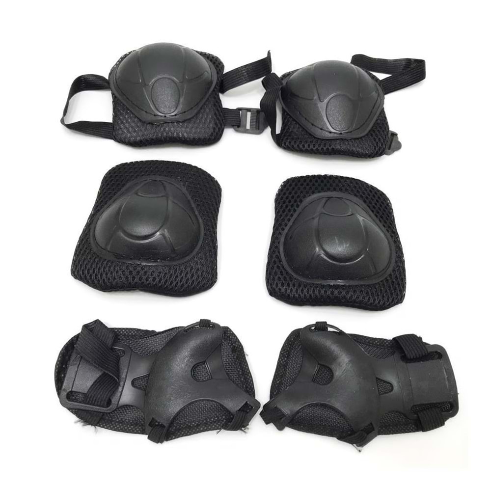 Sports Helmet Çocuk Dizlik Dirseklik Set YLD44 - Siyah - STANDART