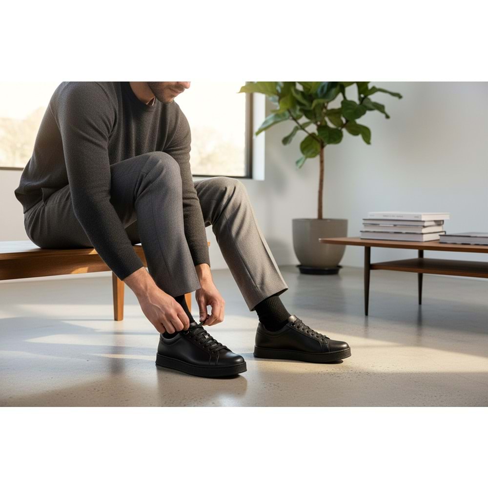 Erkek Deri Casual Ayakkabı C15003 - Siyah - 40