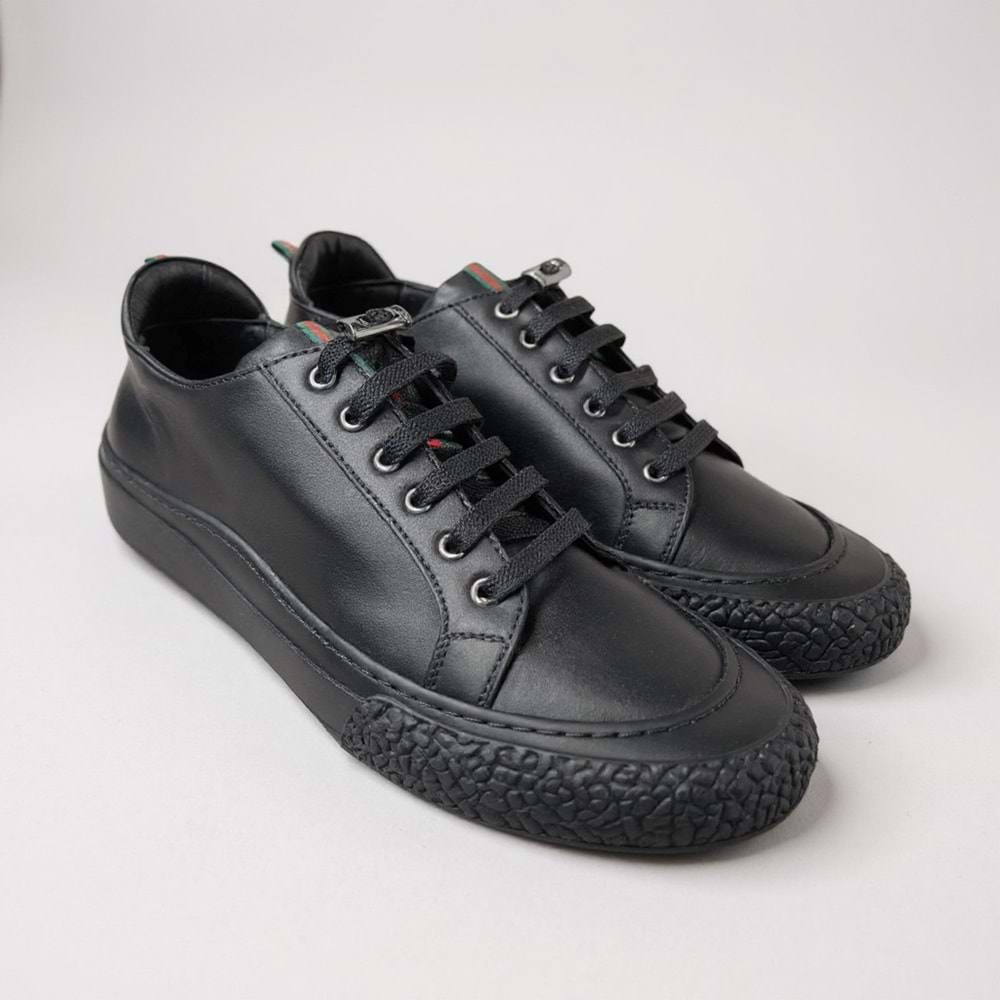 Luciano Bellini Erkek Deri Casual Ayakkabı 25823 - Siyah - 43