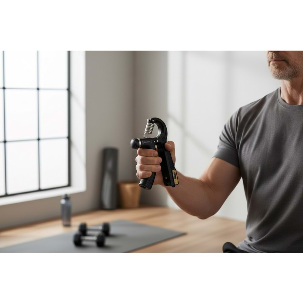 Ayarlanabilir Profesyonel Sayaçlı El Yayı Y94 - Siyah - STANDART