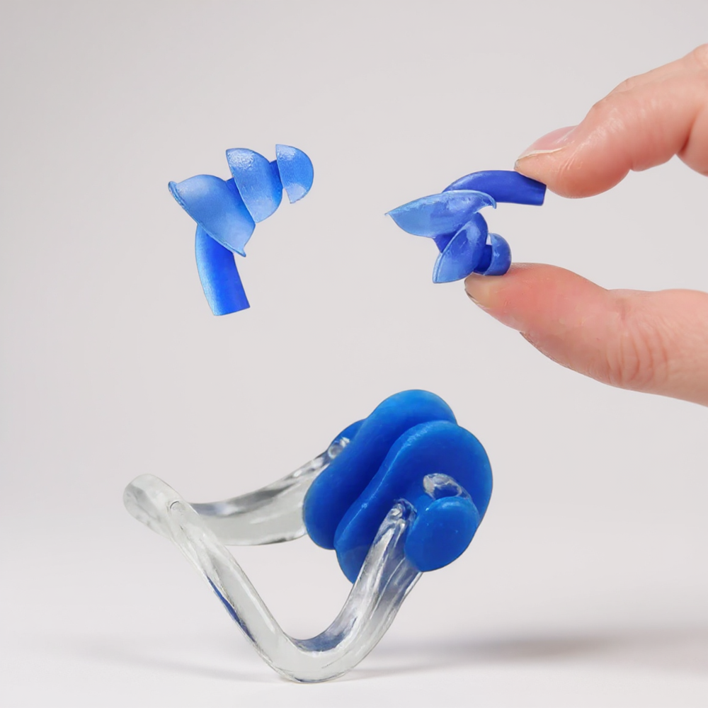 Silikon Kulak Burun Tıkacı - Mavi - STANDART