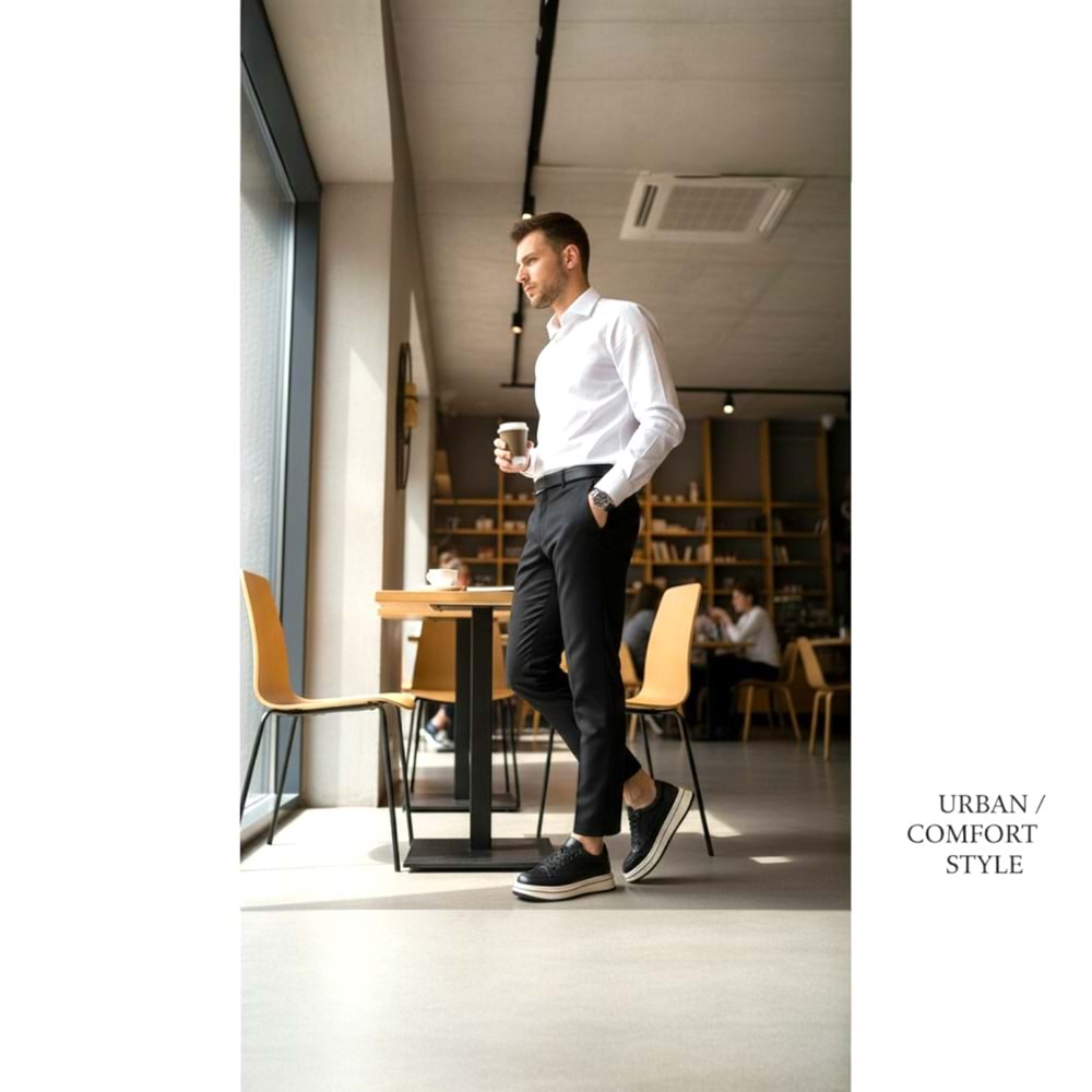 Erkek Deri Casual Ayakkabı C28511 - Siyah - 40