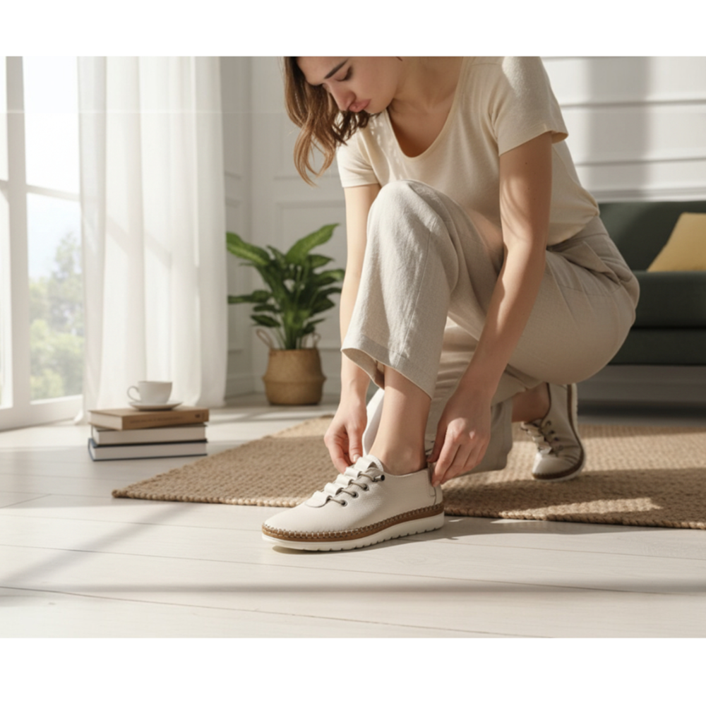 Kadın Deri Günlük Comfort Ayakkabı 1995 - Krem - 40