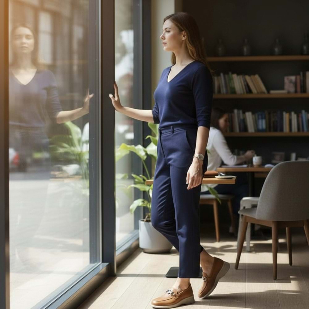 Kadın Deri Günlük Ayakkabı 0113 - Taba - 40