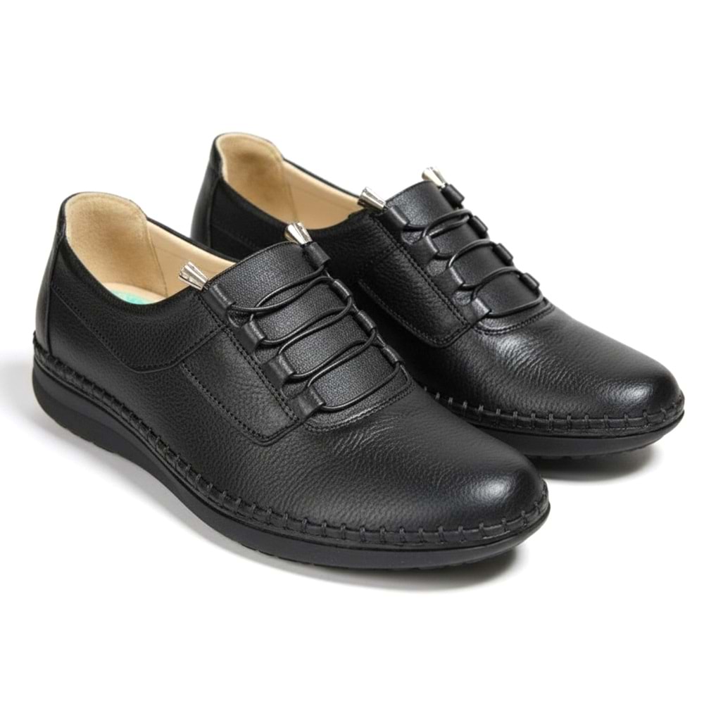 Kadın Deri Günlük Comfort Ayakkabı 2005 - Siyah - 40