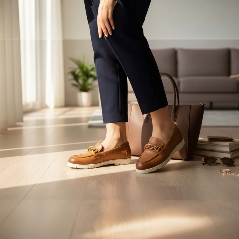 Kadın Günlük Deri Ayakkabı 207 - Taba - 40