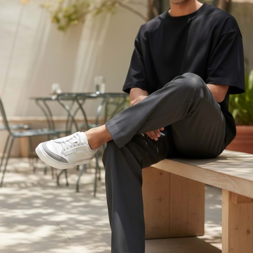 Luciano Bellini Erkek Deri Casual Ayakkabı L4238 - Beyaz - 40