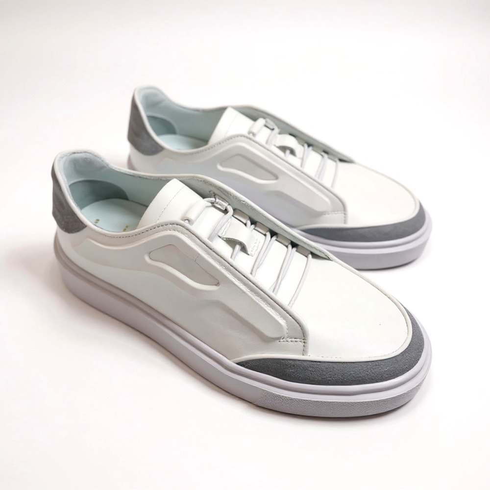 Luciano Bellini Erkek Deri Casual Ayakkabı L4238 - Beyaz - 41