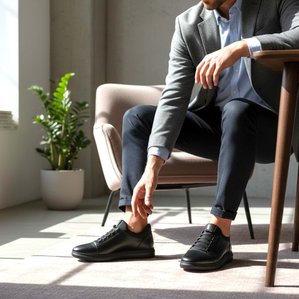 Erkek Deri Casual Ayakkabı 4242 - Siyah - 40