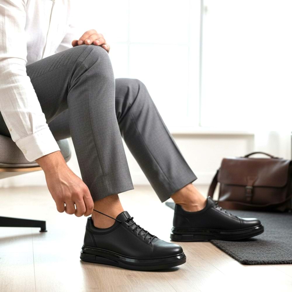 Erkek Deri Casual Ayakkabı 4242 - Siyah - 43