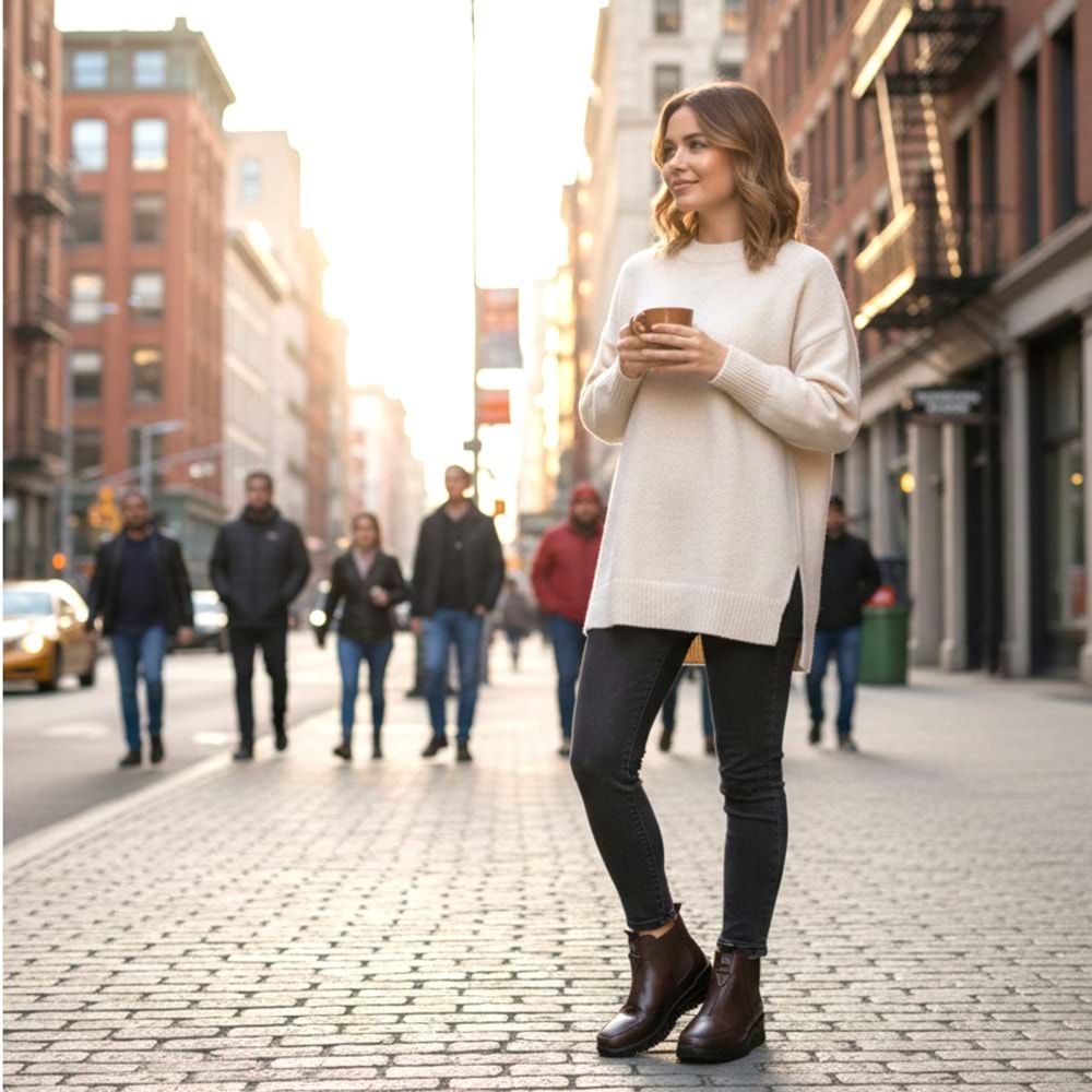 Kadın Deri Comfort Bot K1453 - Kahve - 41