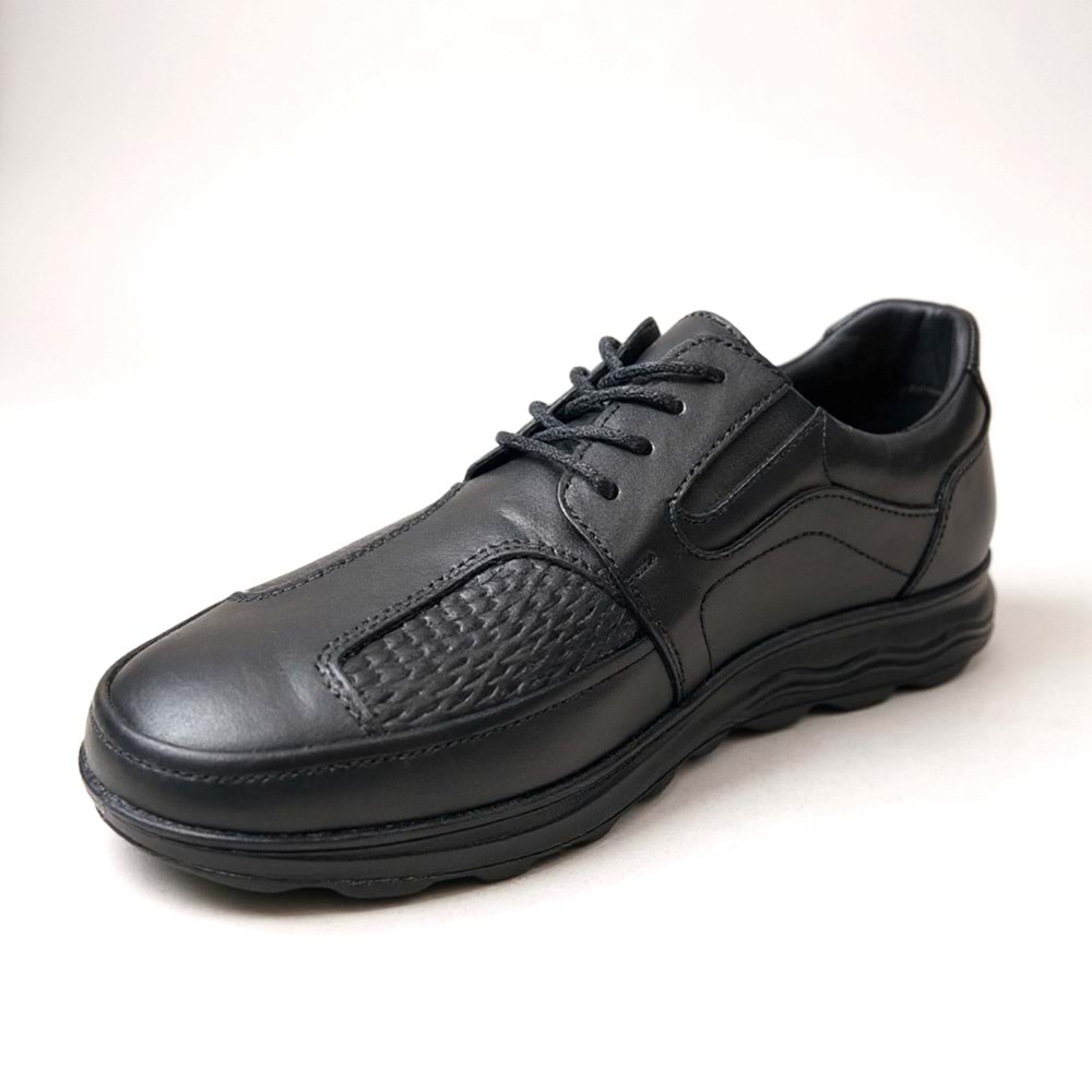 Erkek Deri Full Comfort Günlük Ayakkabı S572 - Siyah - 42