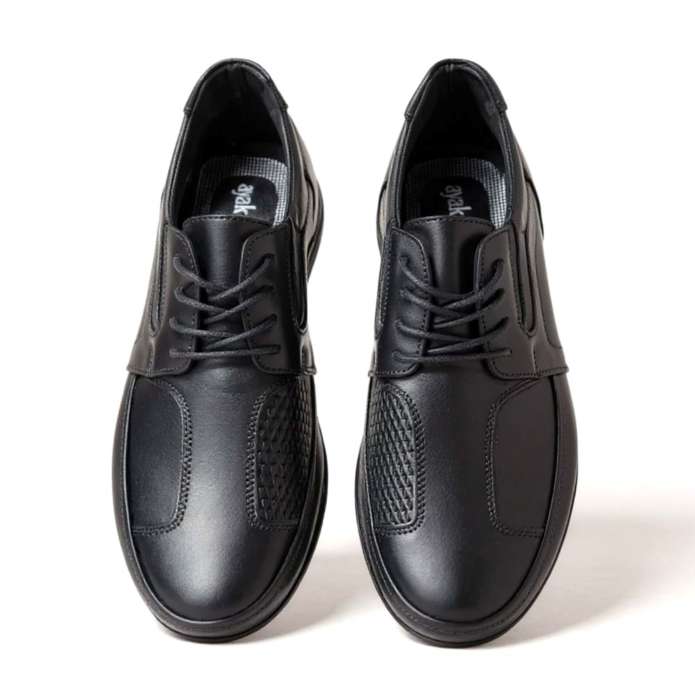 Erkek Deri Full Comfort Günlük Ayakkabı S572 - Siyah - 43