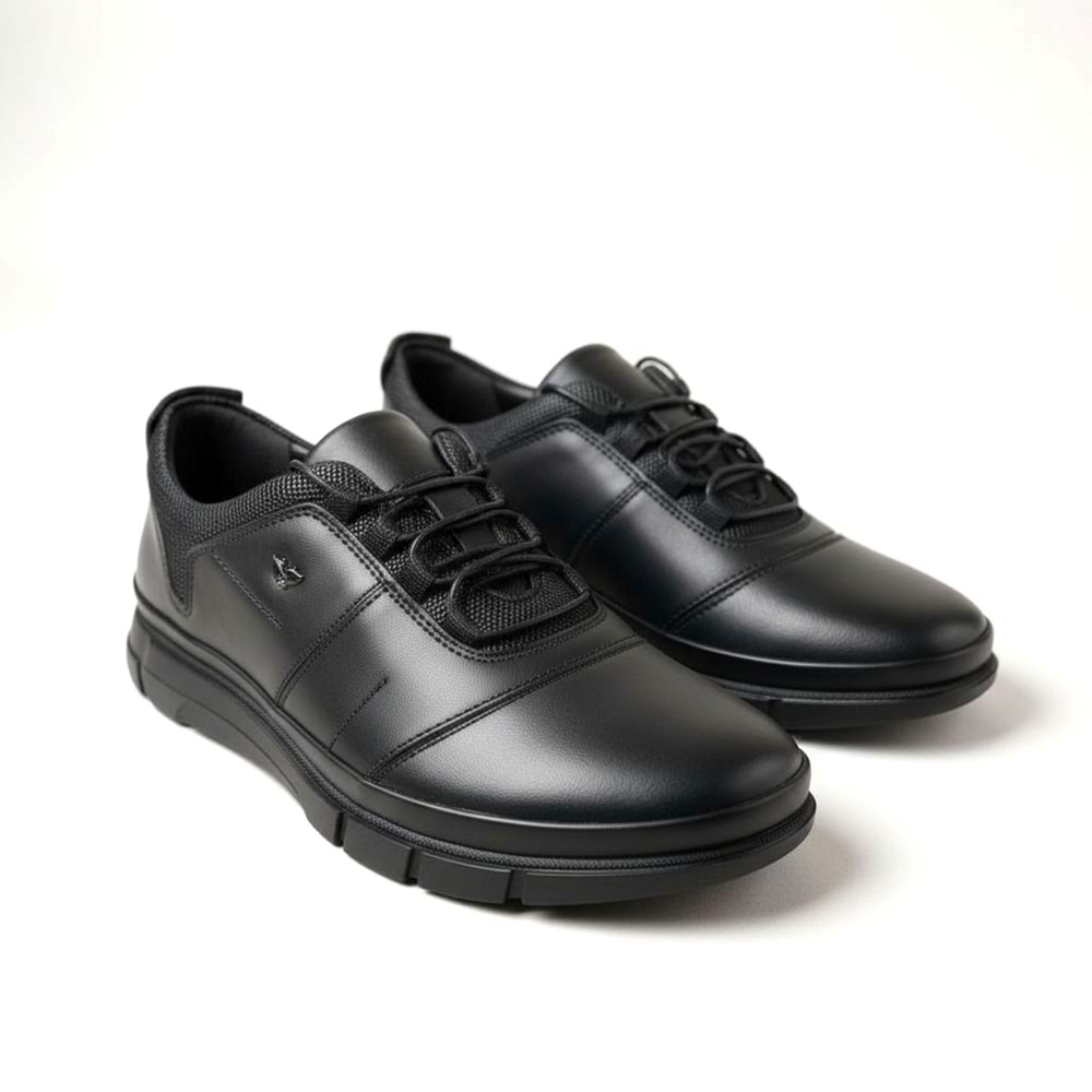 Erkek Deri Günlük Comfort Ayakkabı 11599 - Siyah - 40