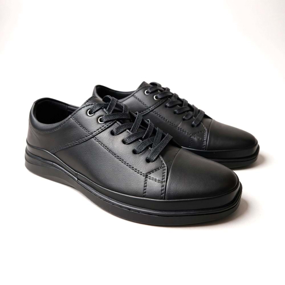 Erkek Deri Günlük Ayakkabı 22585 - Siyah - 42