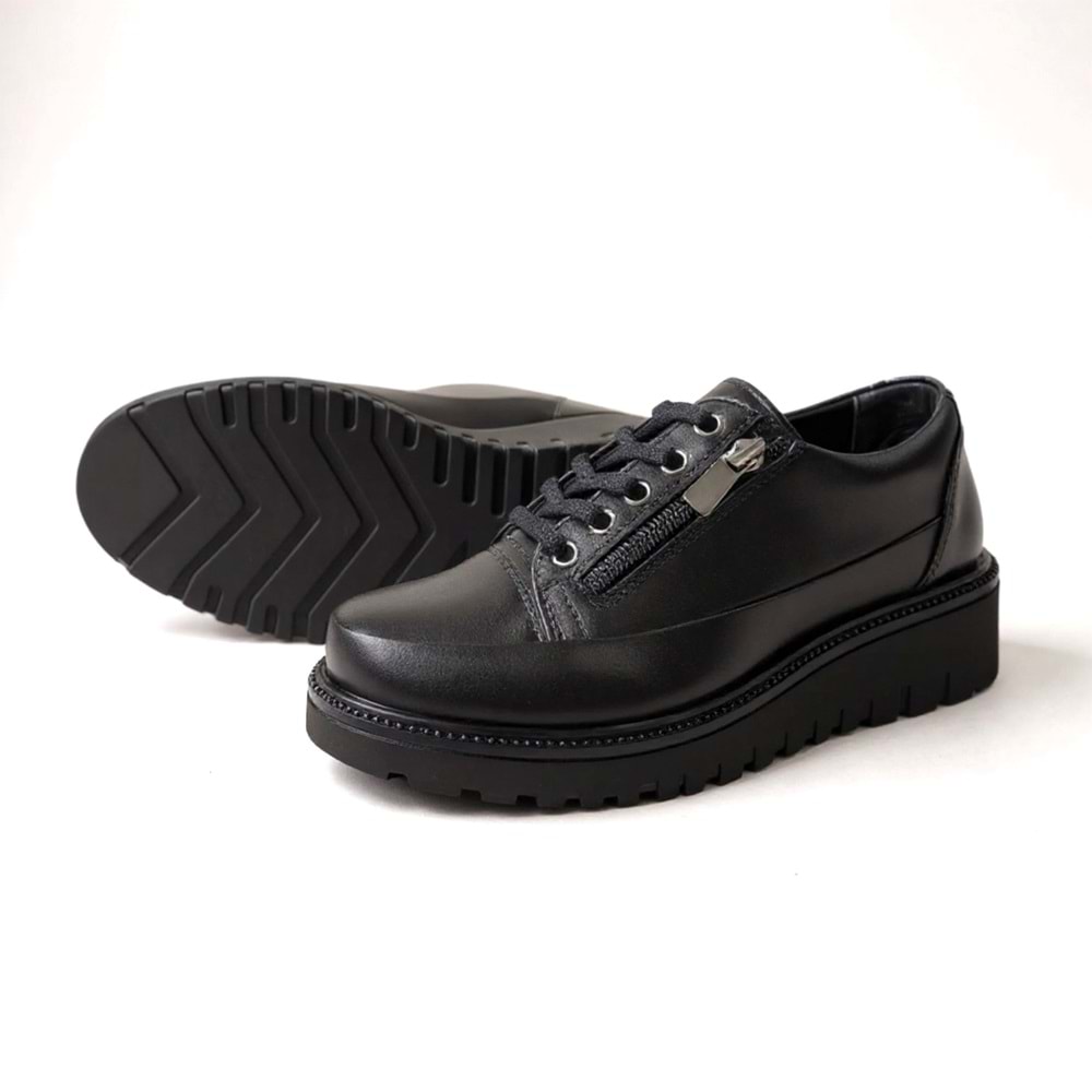 Kadın Deri Günlük Ayakkabı S5226 - Siyah - 40